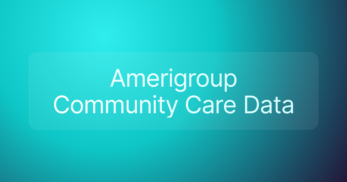 Amerigroup Community Care Data