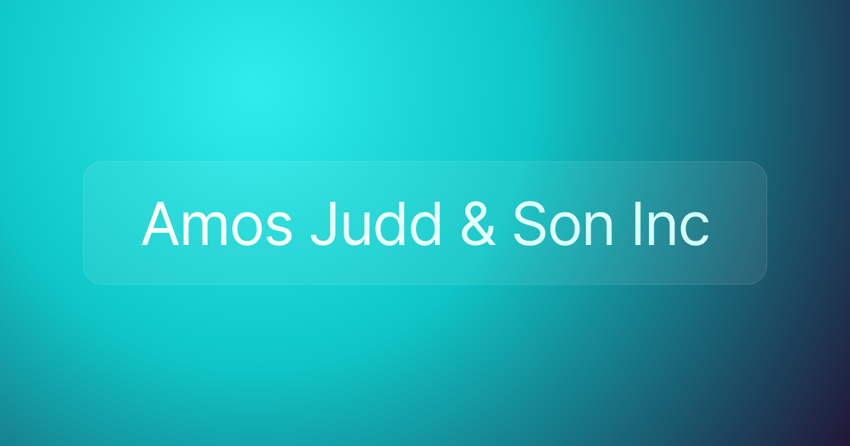 Amos Judd & Son Inc