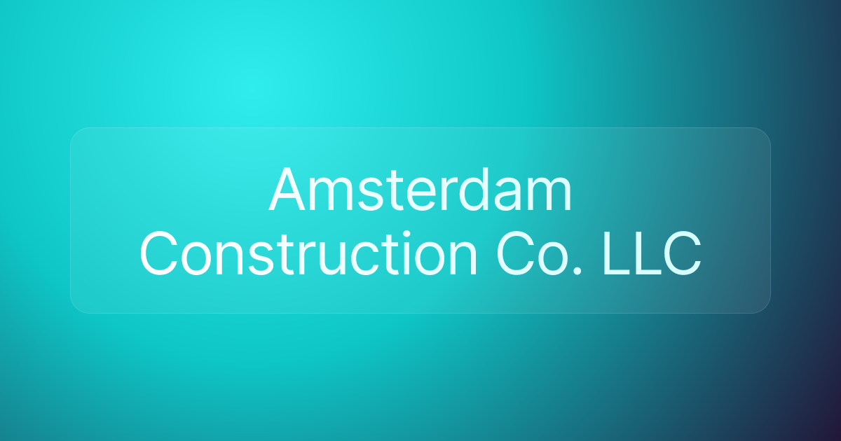 Amsterdam Construction Co. LLC