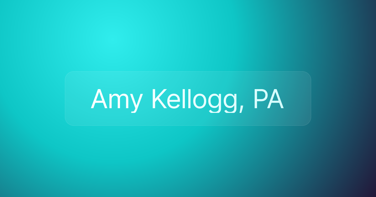 Amy Kellogg, PA
