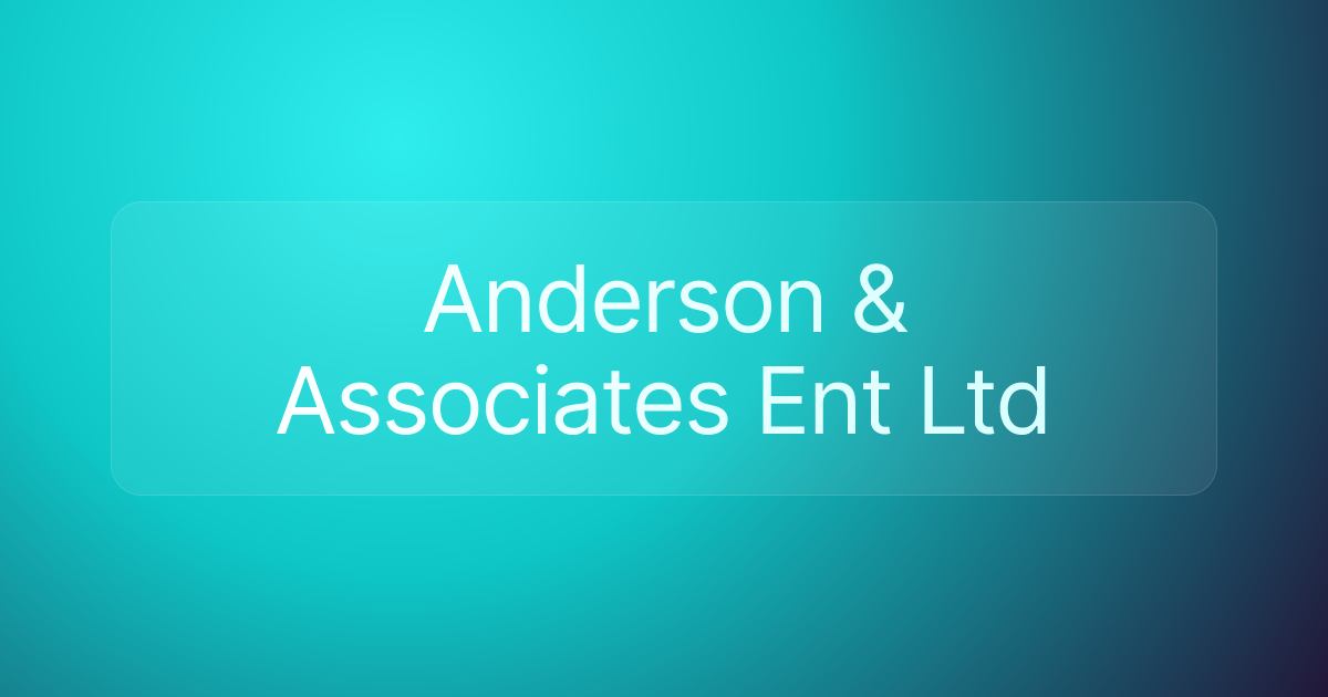 Anderson & Associates Ent Ltd