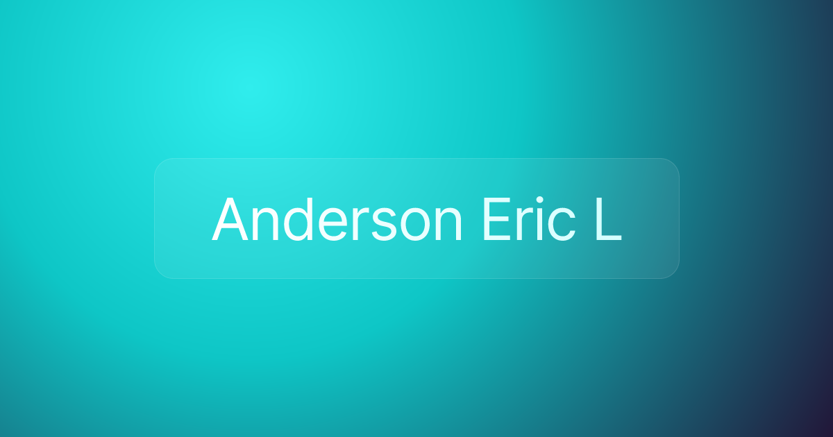 Anderson Eric L