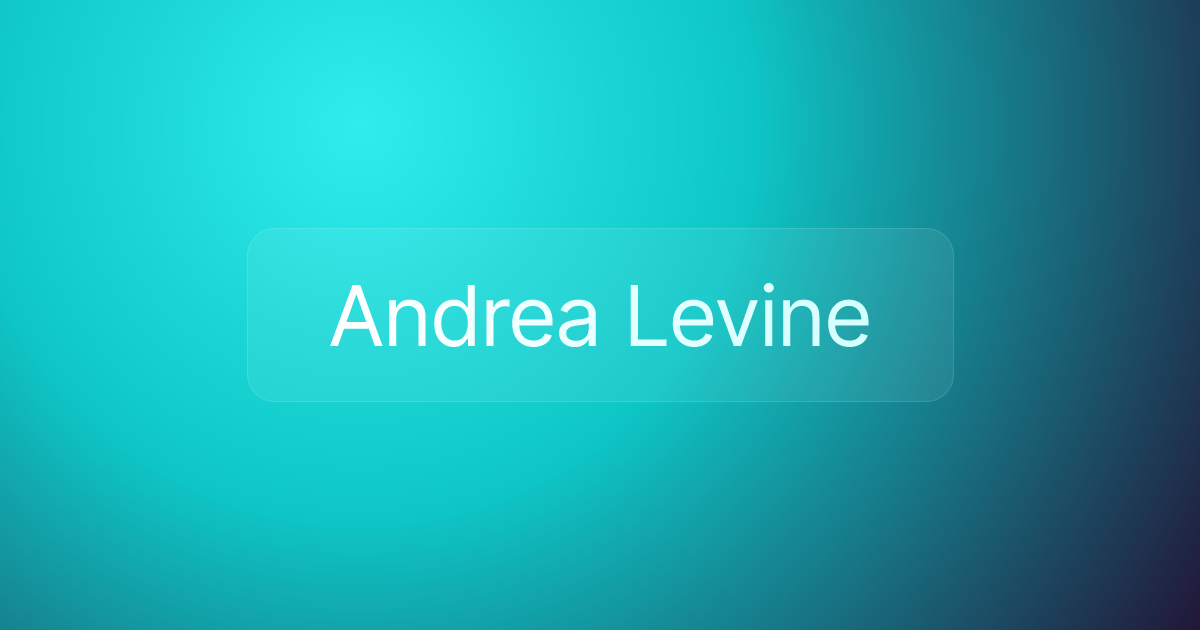 Andrea Levine