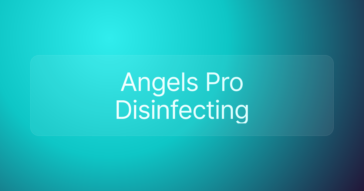 Angels Pro Disinfecting