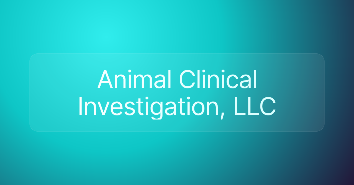 Animal Clinical Investigation, LLC