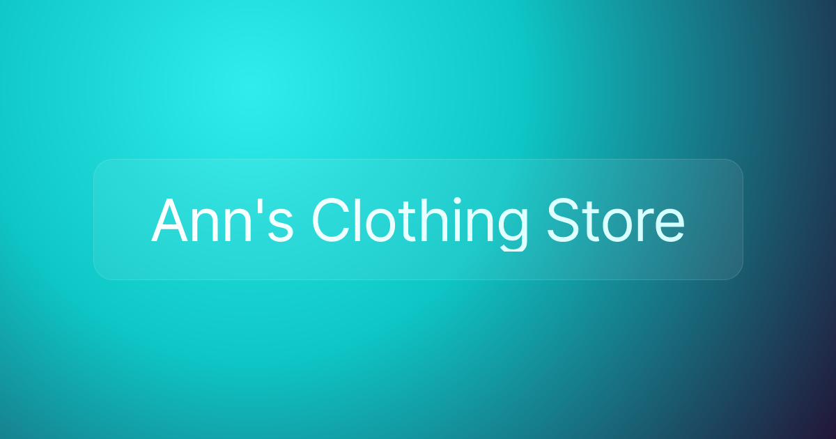 Ann's Clothing Store