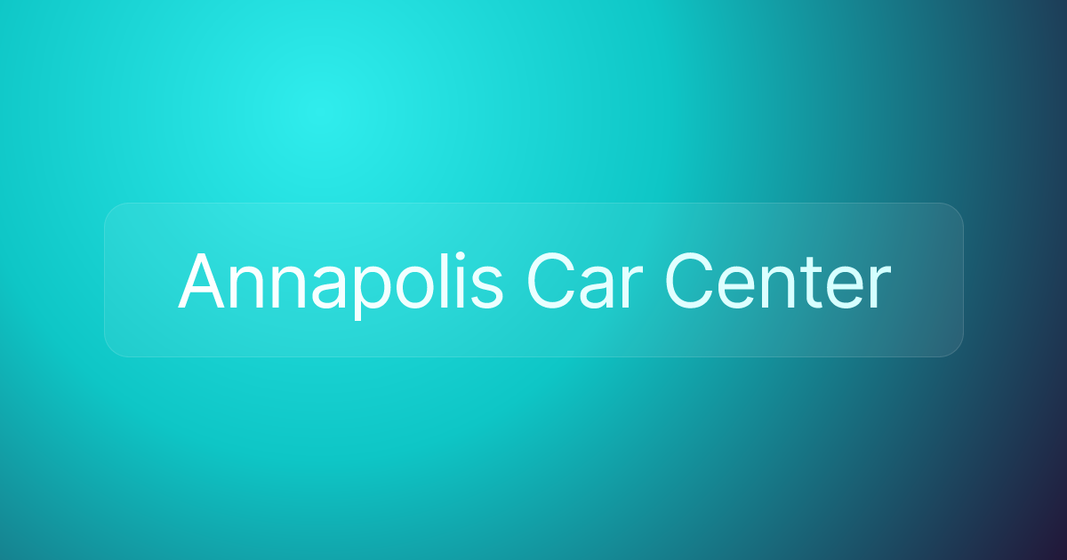 Annapolis Car Center