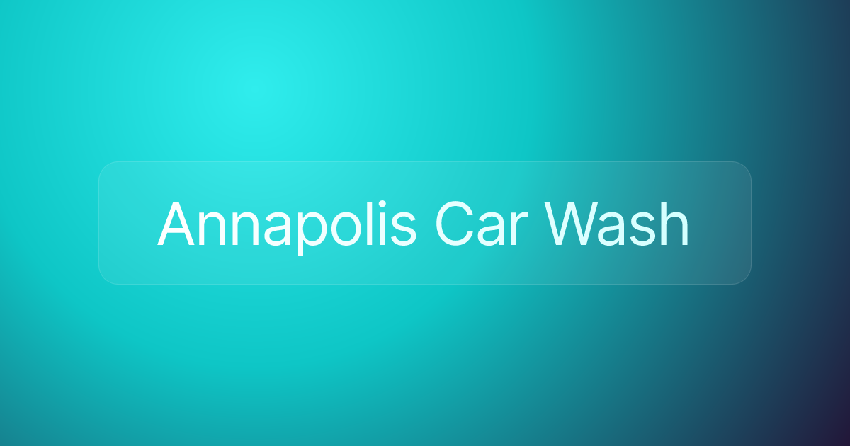 Annapolis Car Wash