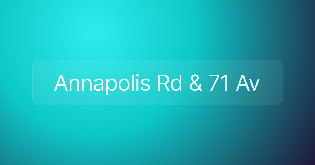 Annapolis Rd & 71 Av