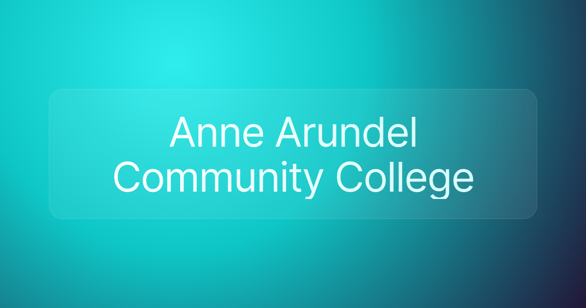 Anne Arundel Community College