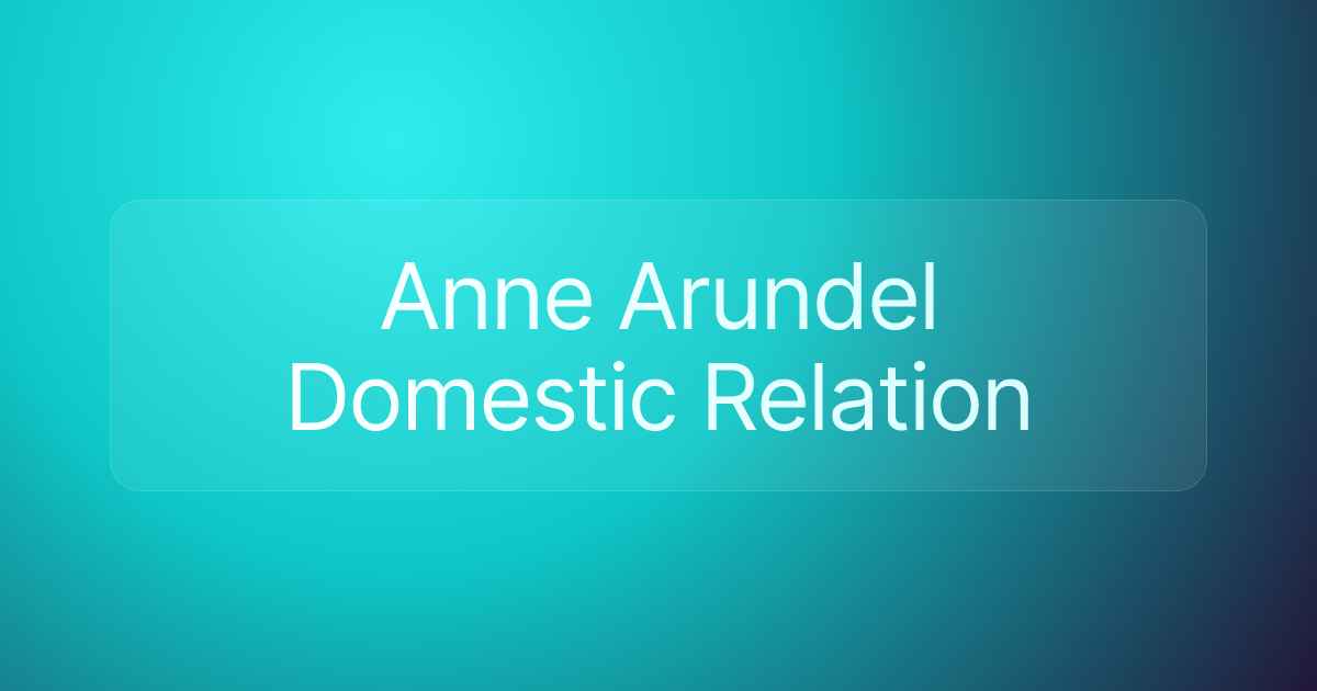Anne Arundel Domestic Relation