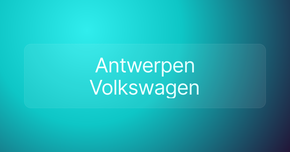 Antwerpen Volkswagen