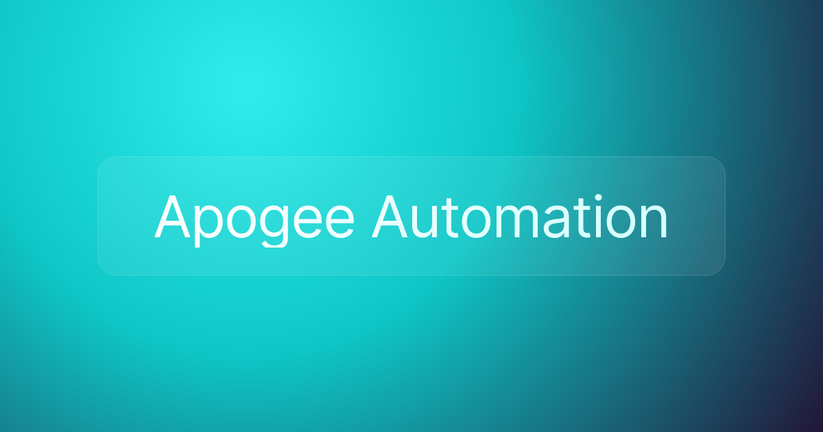 Apogee Automation