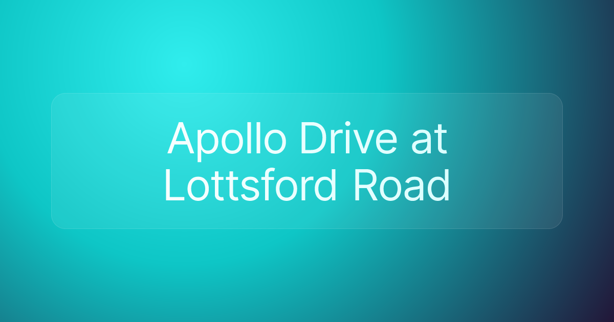 Apollo Drive at Lottsford Road