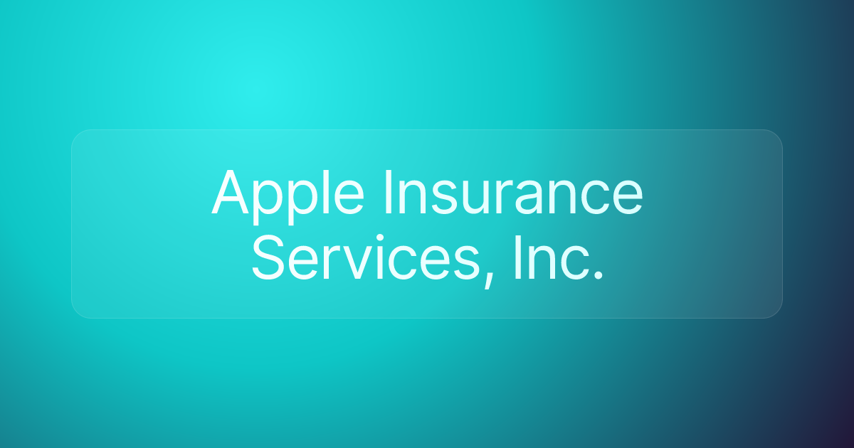 Apple Insurance Services, Inc.