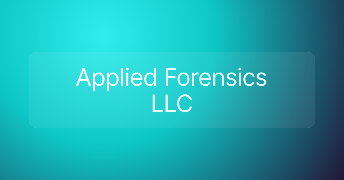 Applied Forensics LLC
