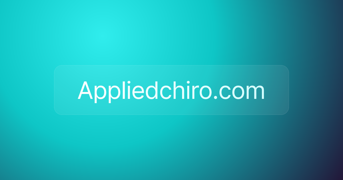 Appliedchiro.com