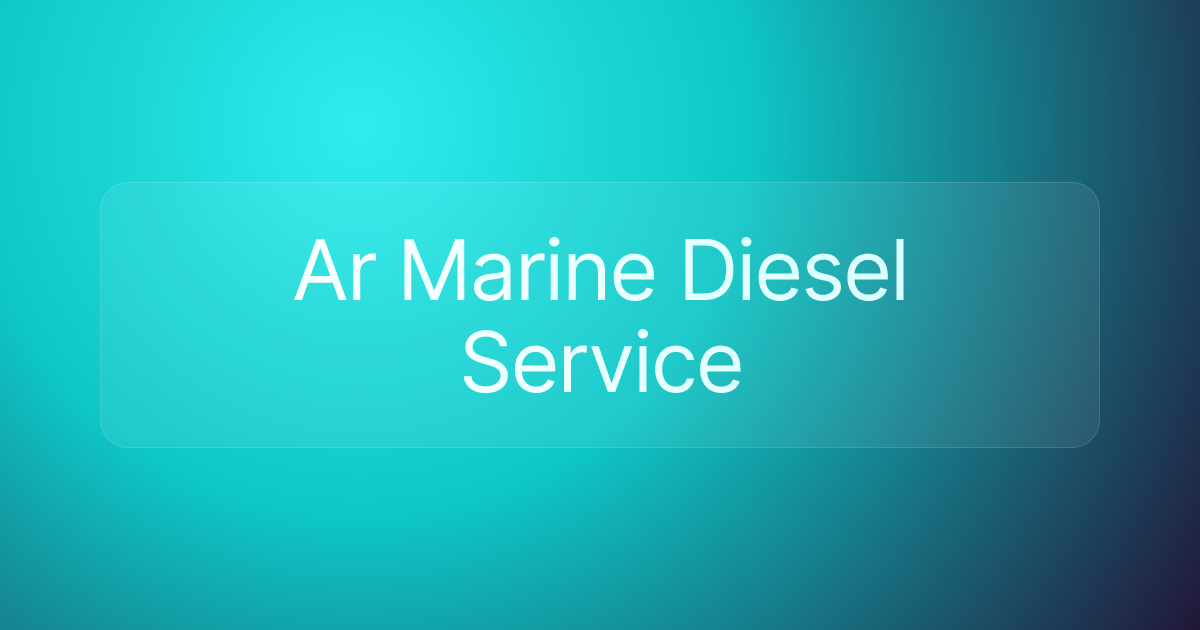 Ar Marine Diesel Service