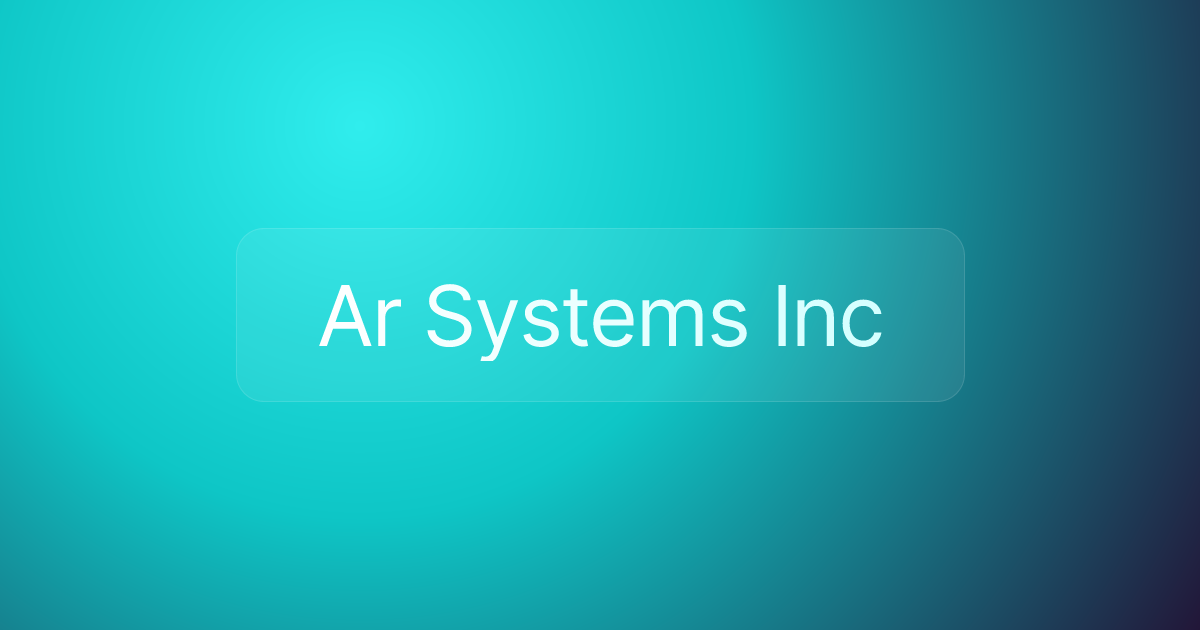 Ar Systems Inc