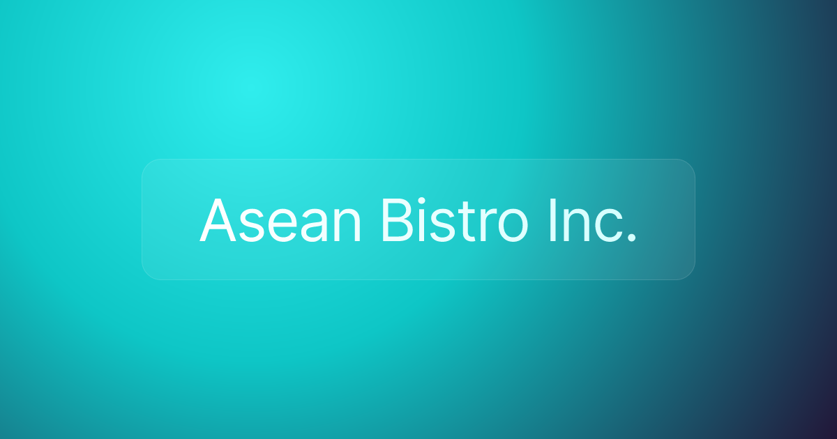Asean Bistro Inc.