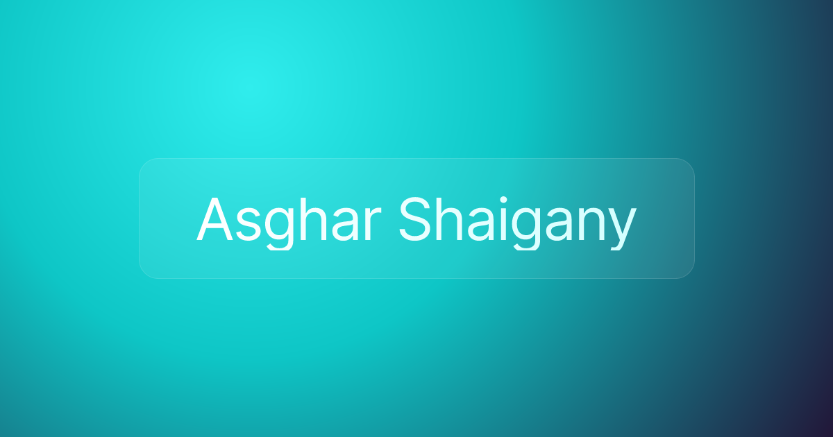 Asghar Shaigany