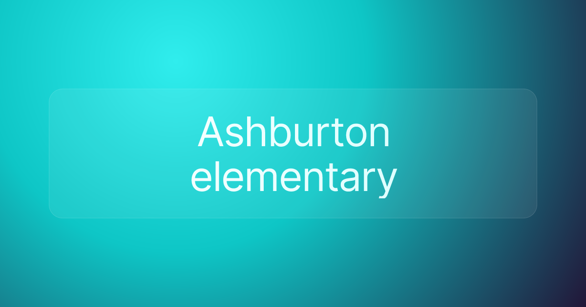 Ashburton elementary
