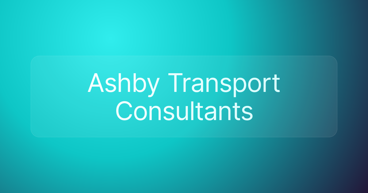 Ashby Transport Consultants