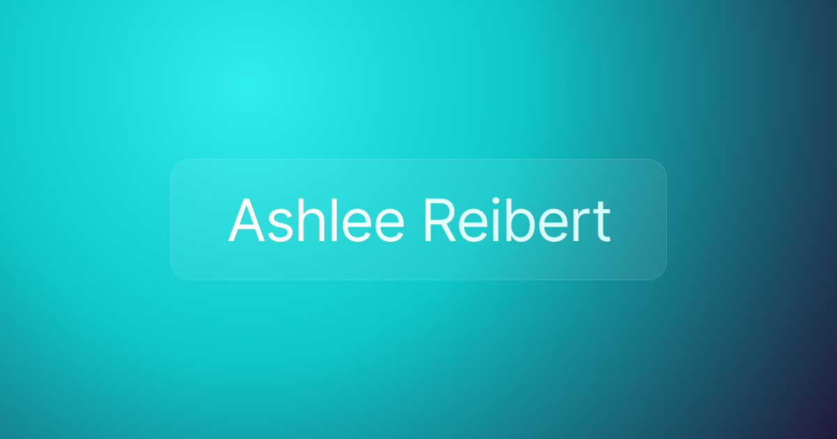 Ashlee Reibert