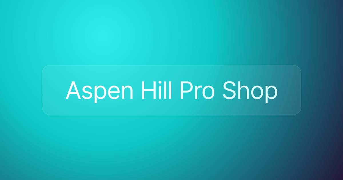 Aspen Hill Pro Shop