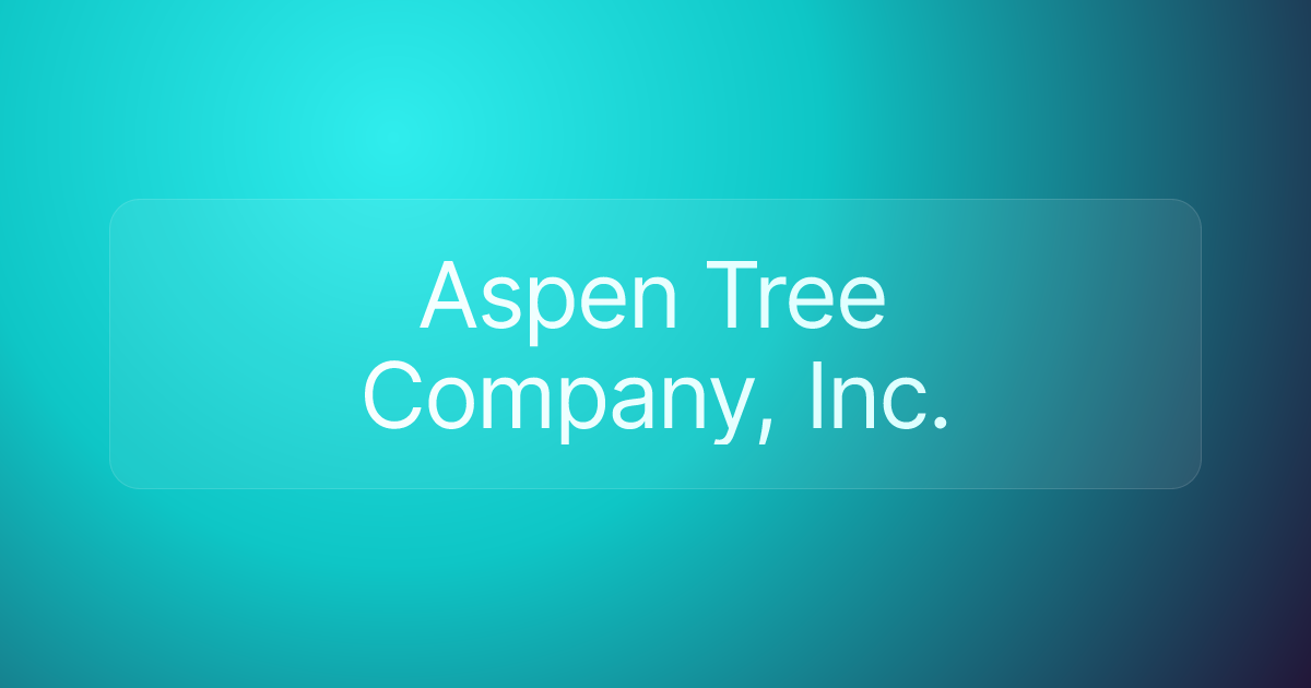 Aspen Tree Company, Inc.