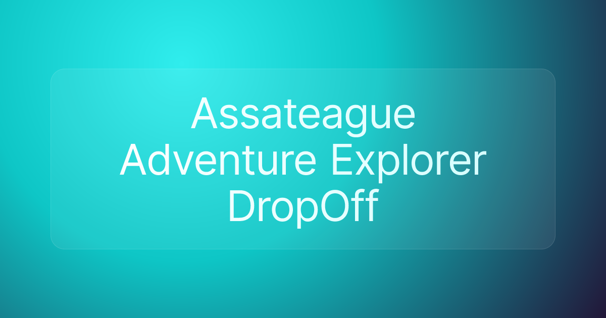 Assateague Adventure Explorer DropOff