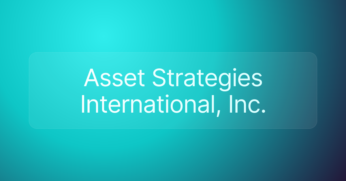 Asset Strategies International, Inc.
