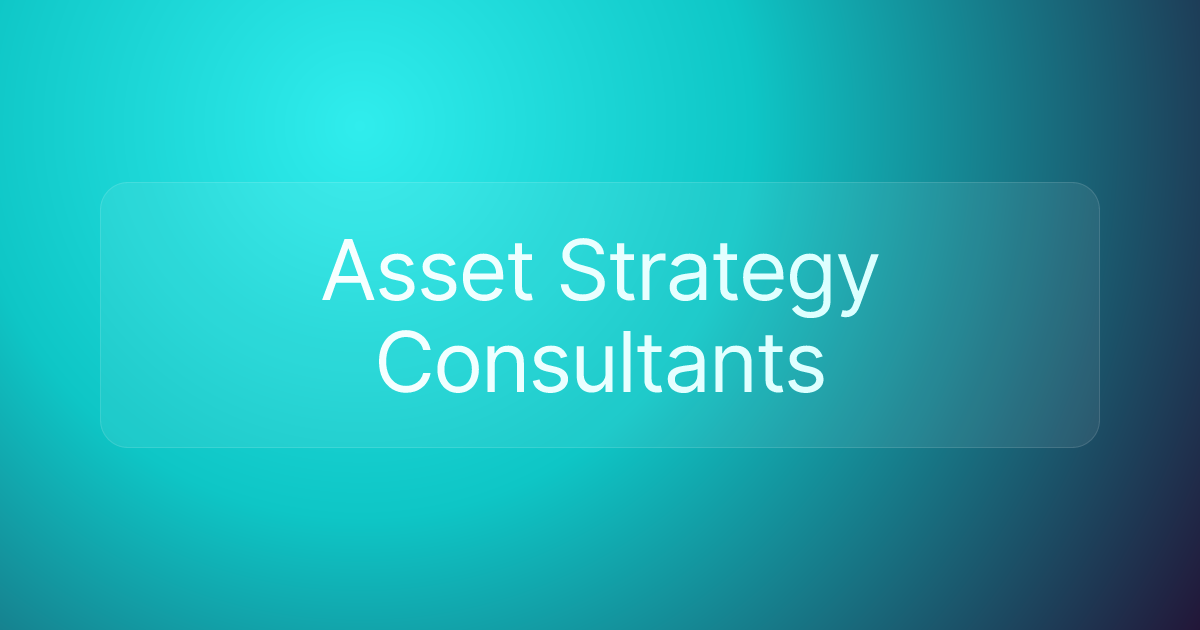 Asset Strategy Consultants