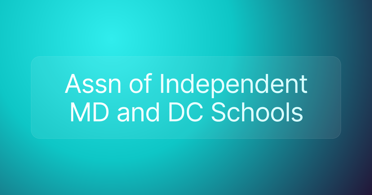 Assn of Independent MD and DC Schools