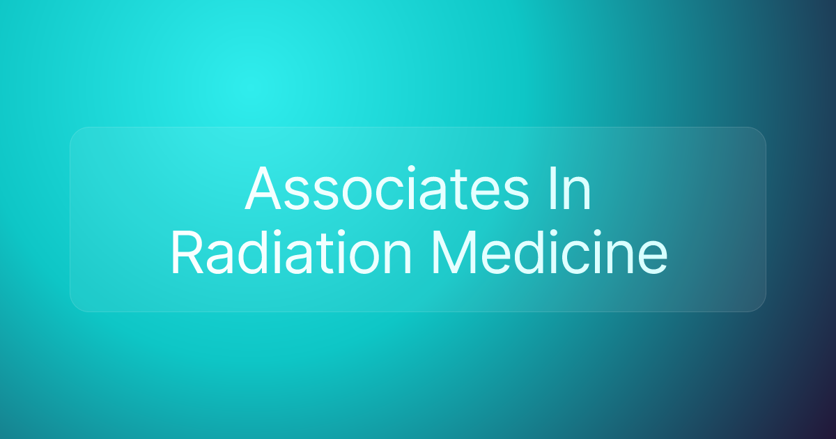 Associates In Radiation Medicine
