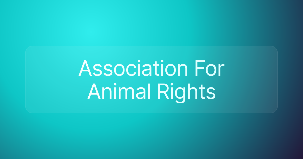 Association For Animal Rights