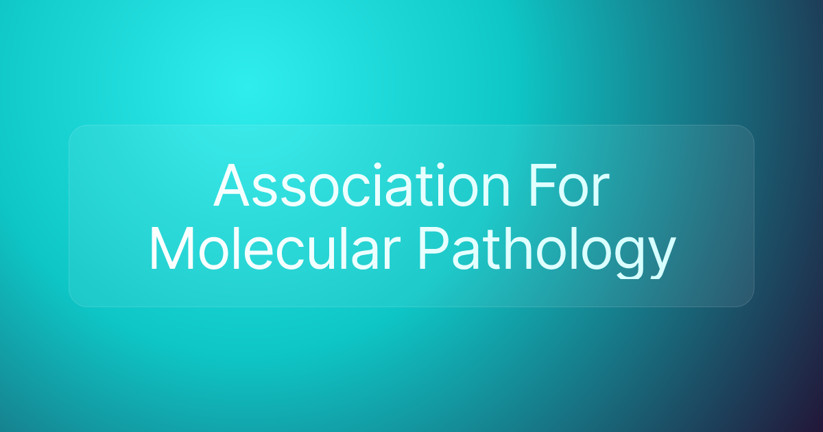 Association For Molecular Pathology
