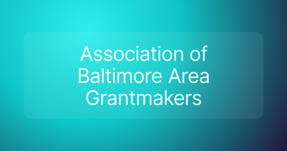 Association of Baltimore Area Grantmakers
