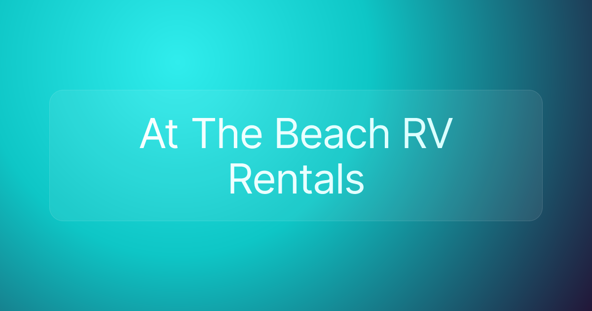 At The Beach RV Rentals
