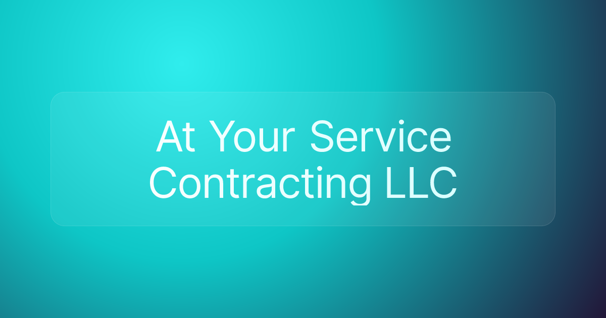 At Your Service Contracting LLC