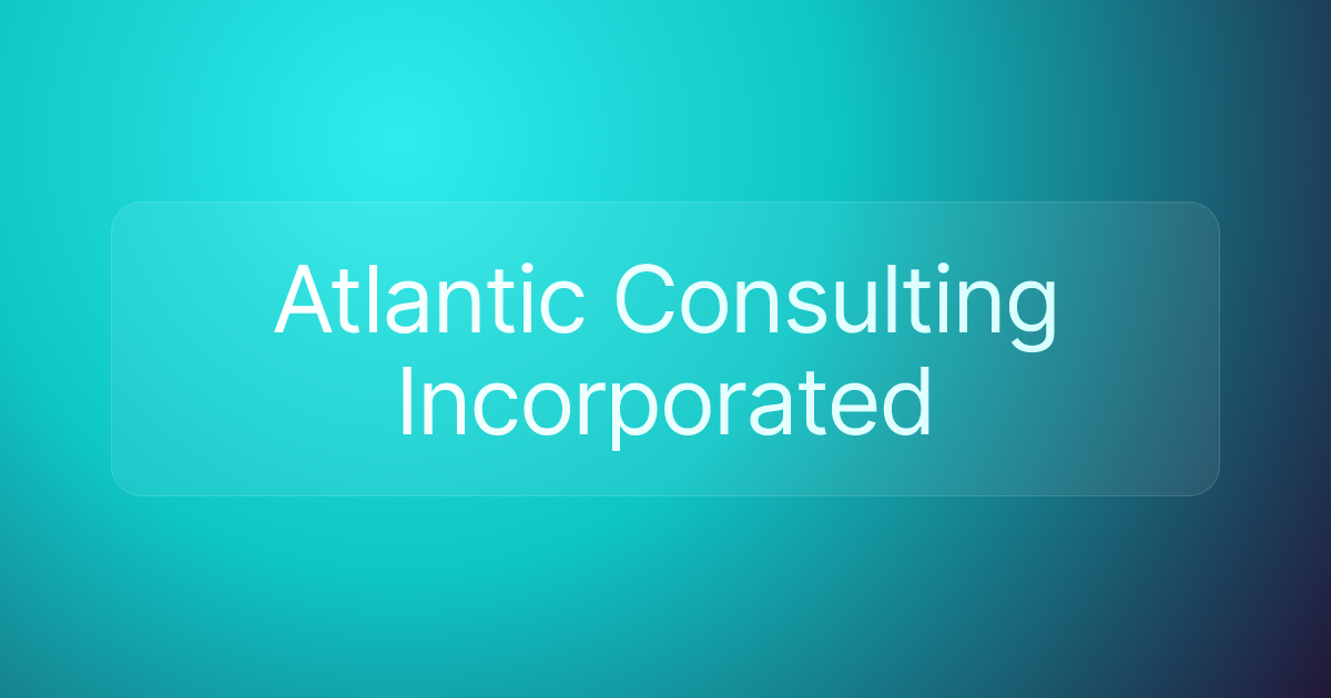 Atlantic Consulting Incorporated