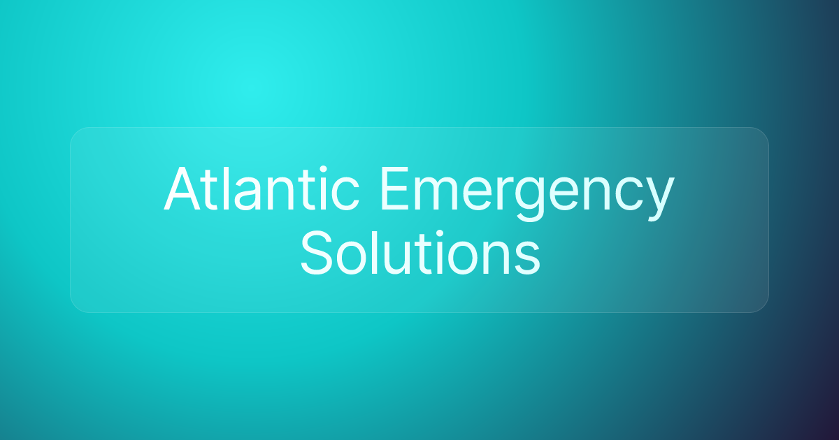 Atlantic Emergency Solutions