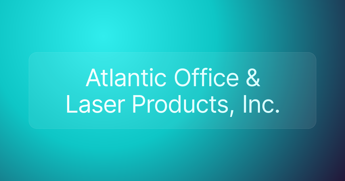 Atlantic Office & Laser Products, Inc.