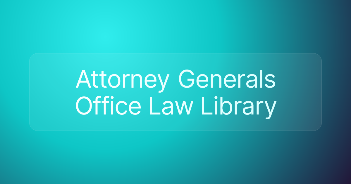 Attorney Generals Office Law Library