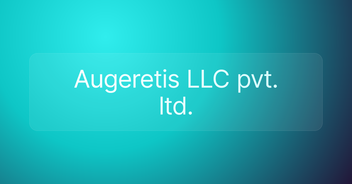 Augeretis LLC pvt. ltd.