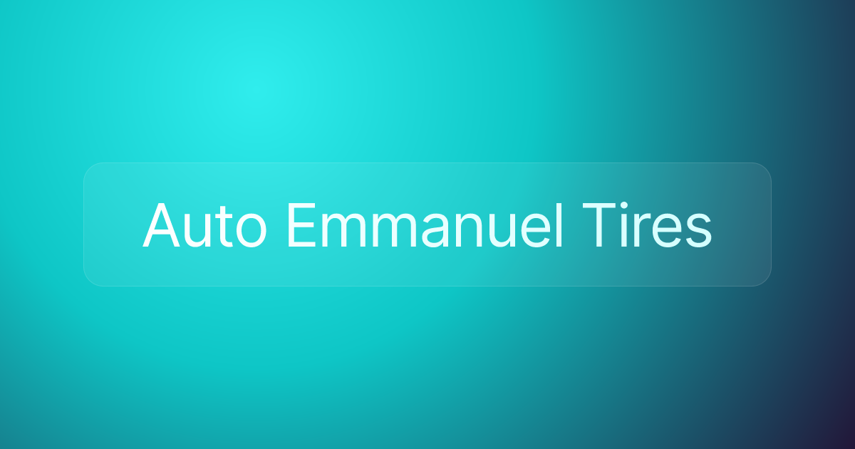 Auto Emmanuel Tires