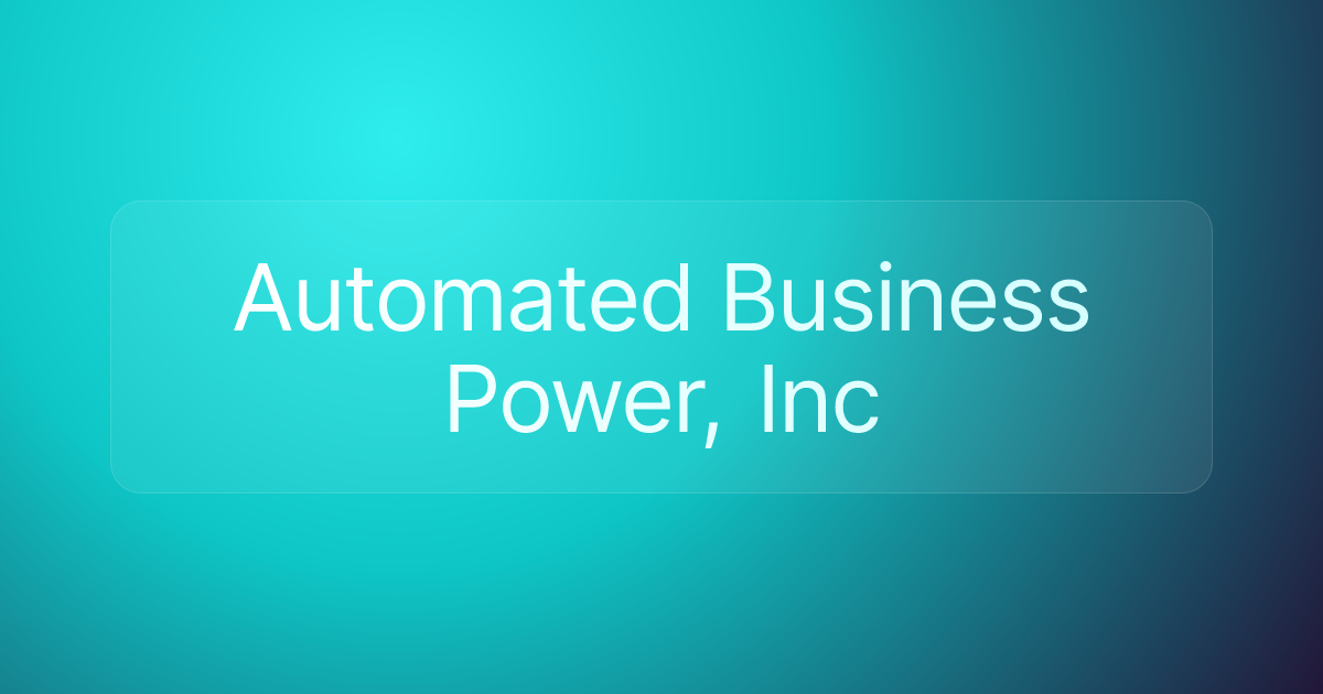 Automated Business Power, Inc