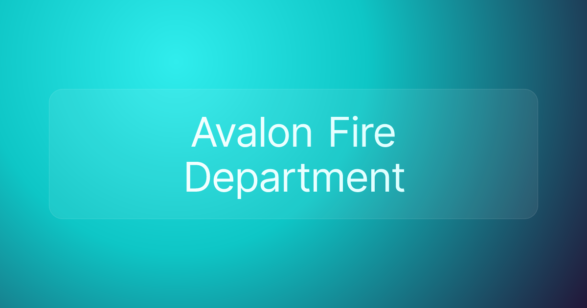 Avalon Fire Department