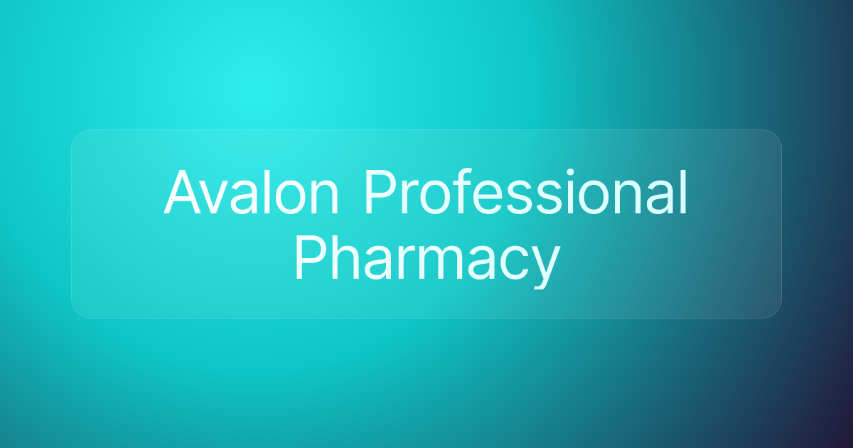 Avalon Professional Pharmacy