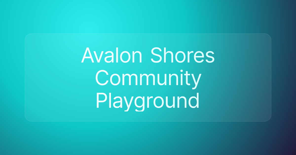 Avalon Shores Community Playground